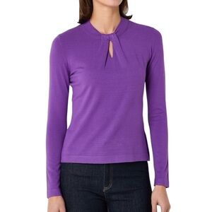 LN Hobbs London Effie Purple Cutout Knit Sweater in Amaranth Purple - S